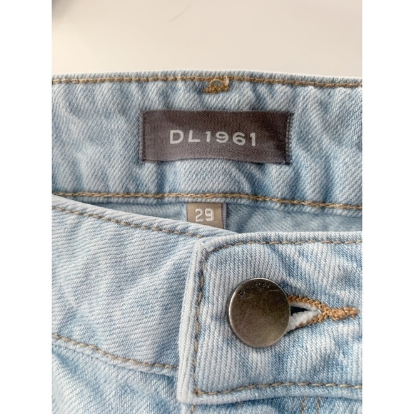 Dl1961 Hepburn Cropped Jeans High Rise Wide Leg Light Wash in Ibiza - Picture 6 of 11